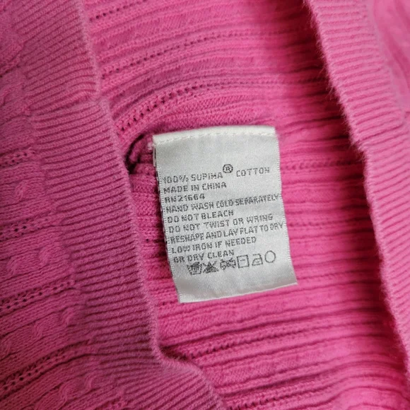 Foxcroft Set of Two Pink & Purple Cable Knit Sleeveless Sweater Vests SZ M - Picture 14 of 14